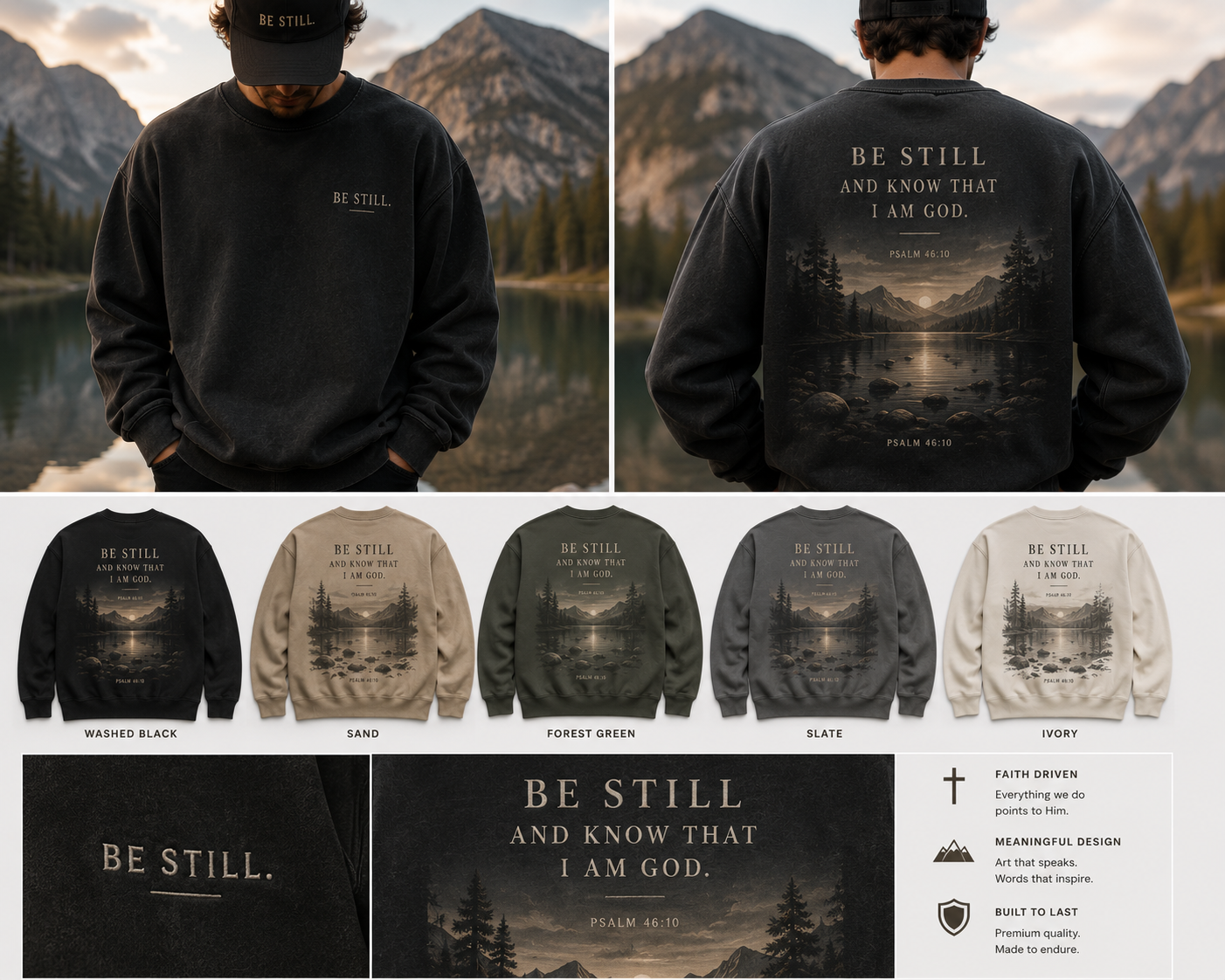 BE STILL — COVENANT Premium Crewneck