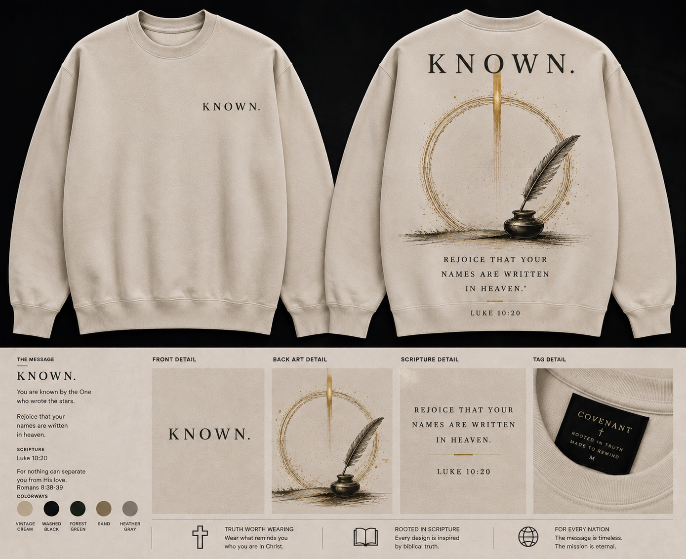 KNOWN. — COVENANT Premium Crewneck