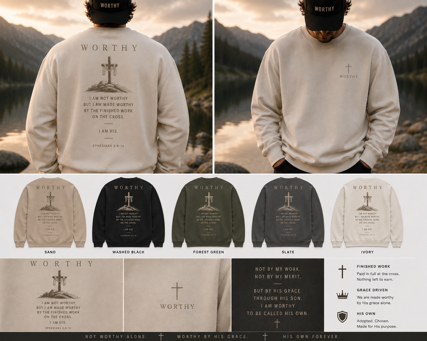 WORTHY — COVENANT Premium Crewneck
